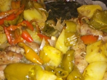 Salsiccia patate e peperoni