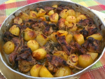 coniglio con patate