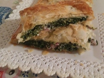 Strudel salato spinaci e prosciutto