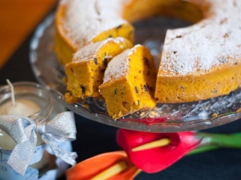 Torta di zucca e gocce di cioccolata