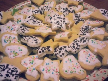 Biscotti semplici con decorazione