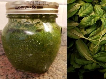 Pesto basilico e mandorle (senza aglio)