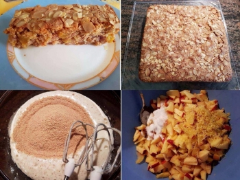 Torta morbida pesche e amaretti