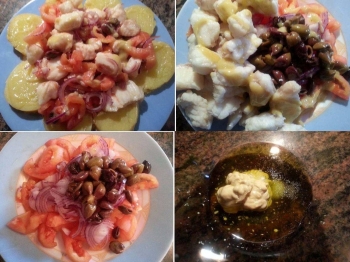 Pescatrice alla catalana su letto di patate