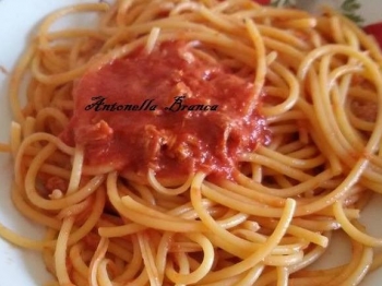 Pici all'aglione (ricetta tipica toscana) della dolcina topino14