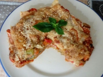Tortino di peperoni al forno