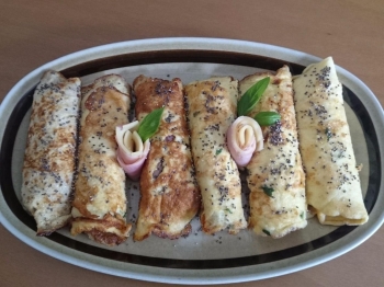 Frittatine con prosciutto e formaggio