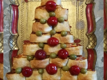 Albero di Natale di pasta sfoglia