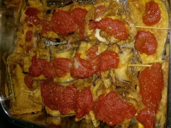 Spiedini di melanzane fritte e farcite
