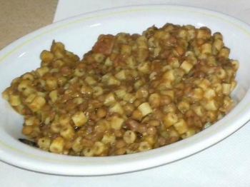 Pasta con lenticchie e pancetta!
