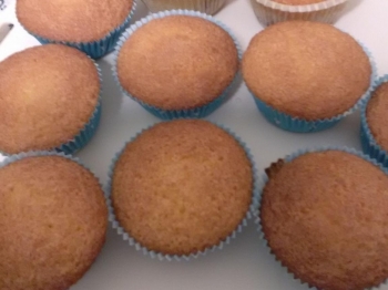 Muffin con farina di riso e gocce di frutti di bosco