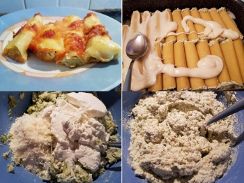 Cannelloni con broccoletti, ricotta e parmigiano