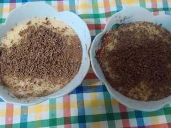 Budino con cioccolato fondente