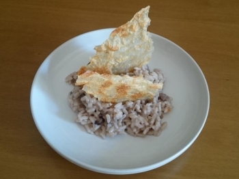 Risotto con radicchio e salsiccia