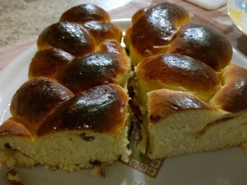 Treccia di pan brioche