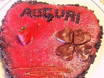 Torta cioccolato e fragole