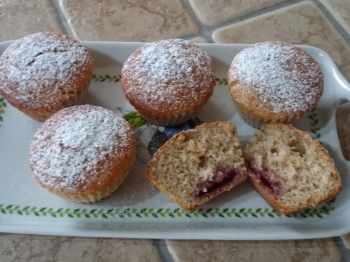 Muffin al grano saraceno e confettura