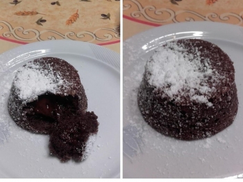Cuore caldo di cioccolato (con salsa allo zenzero)
