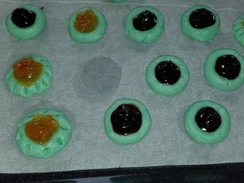 Biscotti occhi di bue colorati