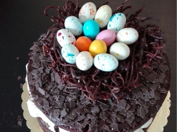 Mud cake al fondente con crema al mascarpone