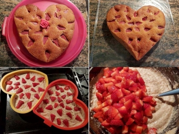 Torta mandorle e fragole (festa della mamma)