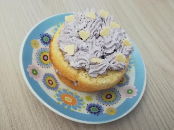Tortino con panna viola