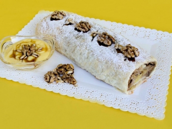 Strudel con  noci caramellate