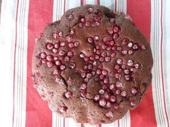 Torta cioccolato e ribes