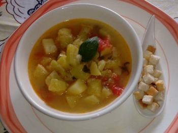 Zuppa di zucca trombetta