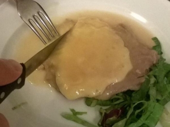 fettine di roasbeef con crema di funghi