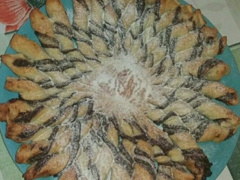 Girasole di sfoglia alla nutella