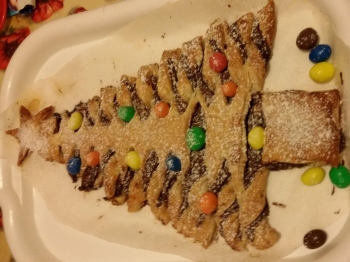 albero di natale (sfoglia alla nutella)