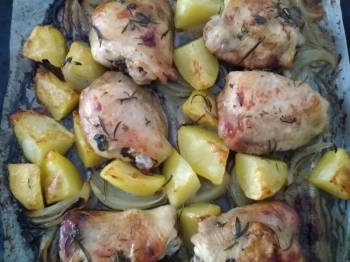 Sovracosce di pollo con patate