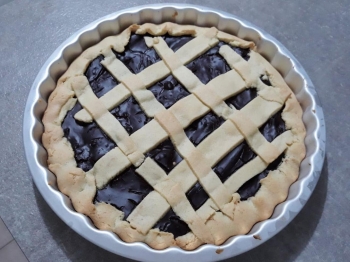 Crostata con crema al cioccolato
