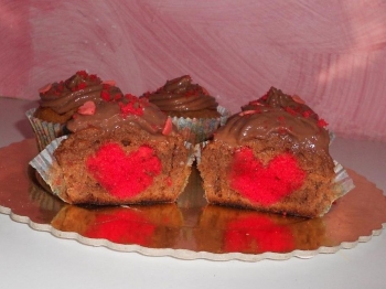 Muffin al cacao con cuore morbido