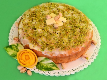 Torta pistacchi e yogurt greco