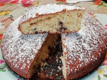 Torta arancia e gocce di cioccolato