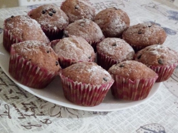 Muffin al limone e gocce di cioccolato
