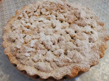 Crostata sbriciolata mele e cioccolato fondente