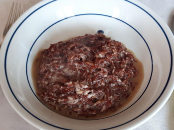 Risotto rosso integrale alla scamorza affumicata