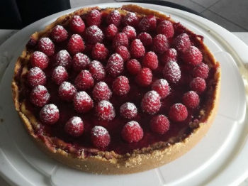 Cheesecake cotta ai lamponi e cioccolato bianco