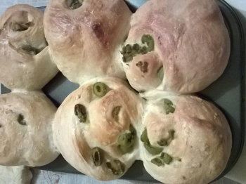 rustico con olive,zucchine e provola