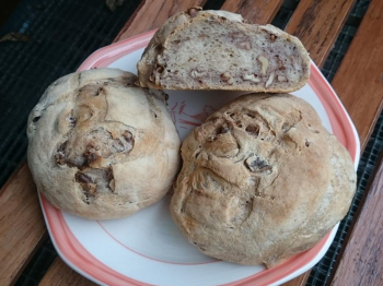 Pane rustico con le noci