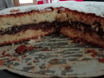 Torta al cacao con crema pasticcera al cioccolato