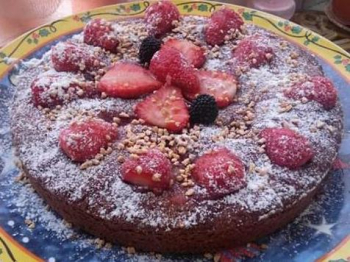 Torta al cioccolato e fragole 😊