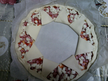 Ghirlanda cotto e mozzarella