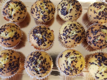 Muffin decorati al cioccolato