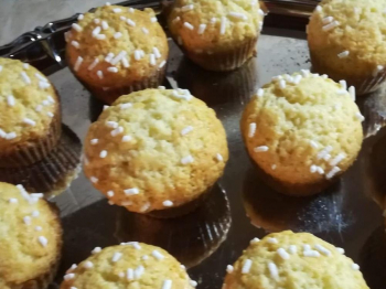 muffin con zucchero in granella