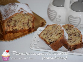 Plumcake senza burro con gocce di cioccolato
