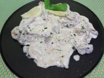 Scaloppine funghi e panna